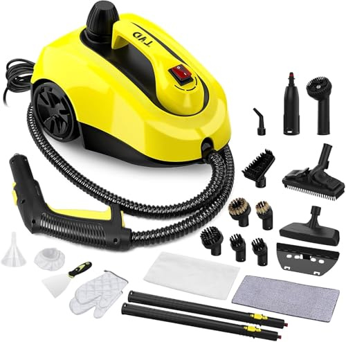 TVD Limpiador de vapor para tapicería, limpiador a vapor con cable de alimentación extralargo de 5 m para vapores, hornos, alfombras, sofás, tapicería, chinches.