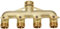 Darlac 4 Way Brass Manifold – Fits Standard 3/4 BSP Outdoor Taps – Water Timer Compatible – Solid Brass Tap Manifold for Watering