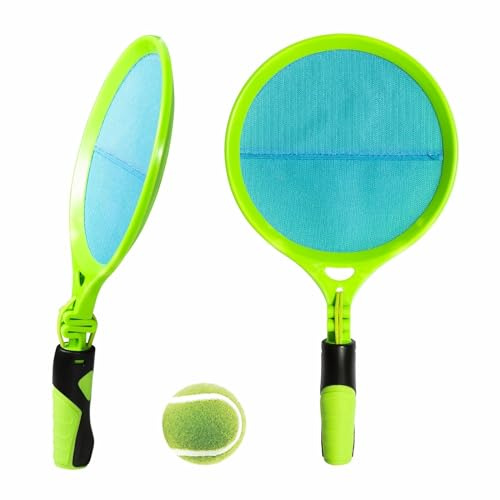 Franklin Sports Throw 'N Stick Toss + Catch Set for Kids - Self Stick Tennis Ball Catch Game - Includes (2) Mitts with Handles + (1) Ball - Fun Kids Beach + Backyard Game Set