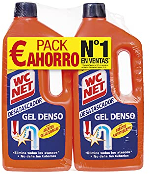 Wc Net Desatascador líquido Energy Gel para tuberías. Pack 2 x 1L
