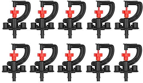 10 Set 360 Degree Rotating Sprinkler Refraction Spray Munstycke, G -typ -munstycke, Vattning Atomiserande Munstycke, Bevattningsdimmningsrör för Växthus