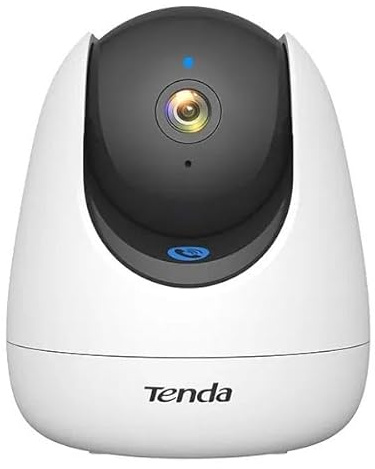 Tenda CP7 Telecamera WiFi Interno 4MP 360° Pan Tilt con Visione Notturna e Audio Bidirezionale, Rilevamento AI, Compatibile con Alexa, Modalità Privacy, Archiviazione Cloud/SD fino a 512GB