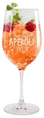 Herz & Heim® Cocktailglas -Holy Aperoli- Gravur mit Wunschname/Geschenkidee