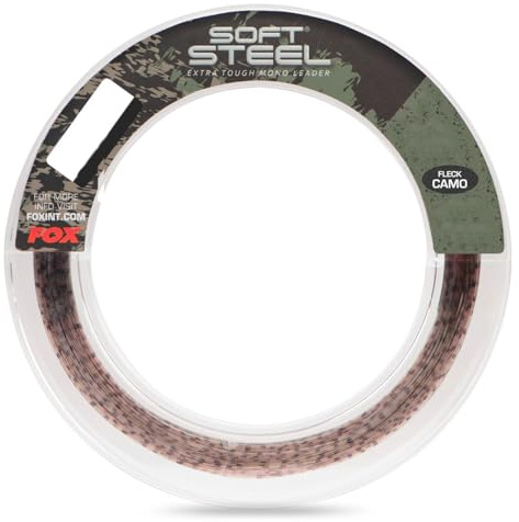 Fox Soft Steel Fleck Camo Leader 100 m Leader Cord Diameter / Load Capacity: 0.50 mm / 15.9 kg / 35 lb