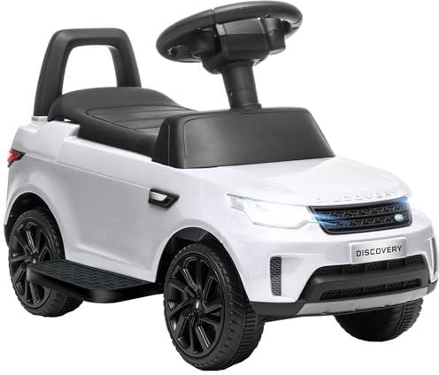 AIYAPLAY Land Rover Coche Eléctrico para Niños 2 en 1, 6V con Modo Deslizante, Música, Claxon, Vehículo Eléctrico, Coche Deslizante con Faros, 3 km/h