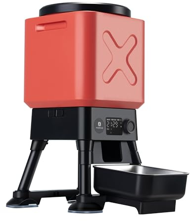 14L Automatic Dog Feeder for Large Breed – Extra Large Capacity, Anti-Blockage, Timed Auto Dog Food Dispenser, Dual Power Supply, Stainless Steel Bowl