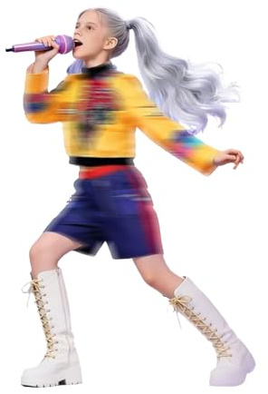 Aicerous Costume de Scène pour Cosplay RUMI, Deguisement Anime Cosplay, Tenue de Carnaval 3 pièces pour Filles (140)