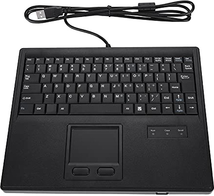 Spryflower 10 tums scirrors fottangenter trådbundet tangentbord med pekplatta, USB-datortangentbord med exakt pekkontroll, 84 – tangenttangenttangentbord med full funktion för Linux