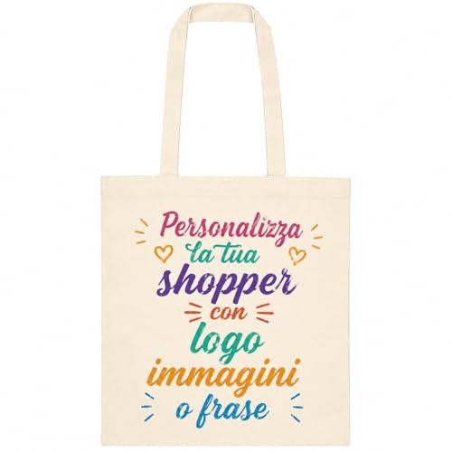 Generico UNUM GROUP SHOPPER PERSONALIZZATA COTONE - SHOPPER STAMPATA - BORSA - TOTE BAG CON LOGO FOTO O IMMAGINE - IDEA REGALO - COMPLEANNO - REGALO MAESTRE