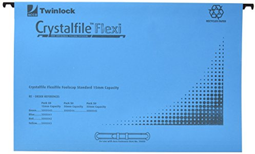 Rexel Multifile Plus Foolscap Suspension Files - V-base BLUE ref 3000024
