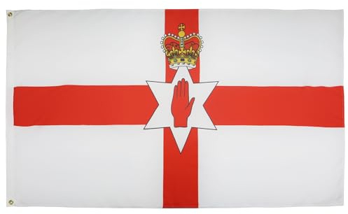 AZ FLAG - Drapeau Irlande du Nord - 250x150 cm - Grand Drapeau Nord Irlandais 100% Polyester Avec Oeillets Métalliques Intégrés - Pavillon 300 g