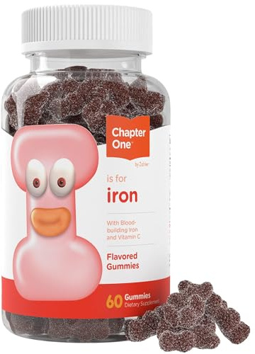 Zahler Iron Gummies with Vitamin C - for Women, Men & Kids - Best Chewable Easy to Digest Kosher Iron Supplement for Kids & Adults - 60 Count
