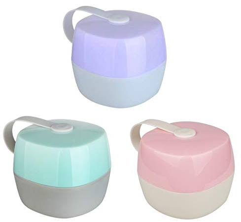 Xrten 3 Stück Schnullerbox, Schnuller-Aufbewahrungsboxen Staubdichte, Baby-Schnullerbox Reise Tragbare Schnullerhalter Box