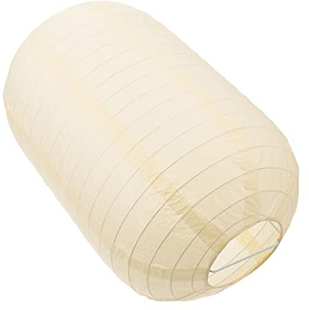 2Pcs Japanese Lantern Lamp : Beige Lanterns for Indoor Outdoor Home Yard Ramen Restaurant Decoration Japanese Paper Lanterns Hanging for Festival Decorations