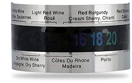 vsilay Stainless Steel Wine LCD Thermometer Bottle Beer Red Wines Bracelet Temp Sensor