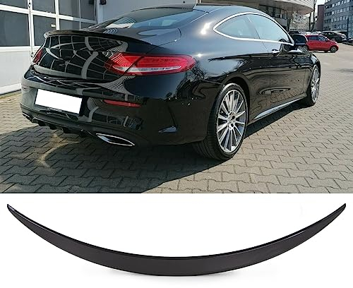 Heckspoiler Lippe schwarz Glanz Obsidian kompatibel für Mercedes W205 C205 nur Coupe ab Bj 2015 ABS +3M Tape DM Autoteile 2273