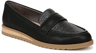 Dr. Scholl's Womens Jetset Band Slip On Loafer Black Smooth 6 M