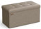 SONGMICS Sitztruhe, Sitzbank, Helltaupe, 38×38×38cm