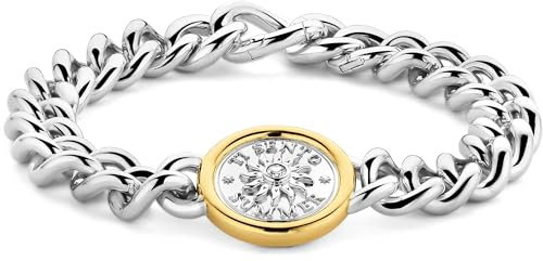 Ti Sento Milano Armband der Marke Goldfarbe Sterling Silber Armband mit weißem Zirkon und Gelbgold vergoldet. Schmuck mit Zirkon. Das Gewicht beträgt 0,0429. Die Referenz ist 23038ZY