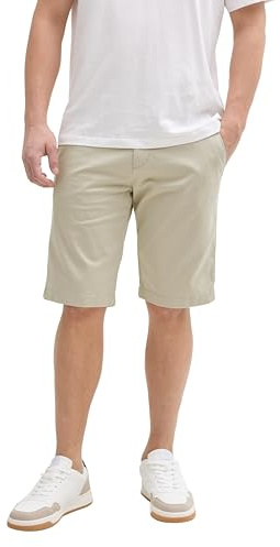 TOM TAILOR Denim Herren 1044833 Bermuda Shorts, 35723 - Beige Abbey Stone, M EU