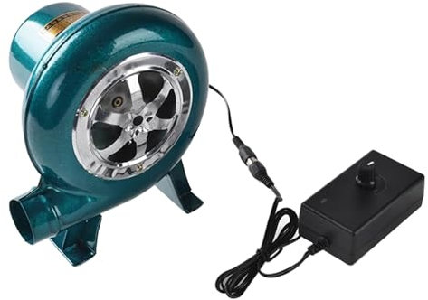 WXXSHGDW Souffleur Barbecue, 12-220V Souffleur de Forge, avec Régulateur de Vitesse, Souffleur Electrique 20W 30W 40W 60W 80W 100W, pour Barbecue de Cuisine en Plein Air(210 * 170 * 230mm)