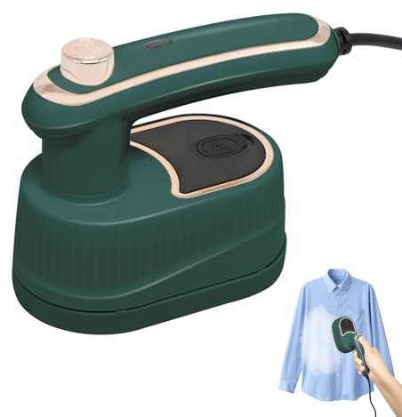 Herbst Ferro da viaggio mini ferro da stiro a vapore, portatile e pieghevole, mini piastra da viaggio compatta da viaggio, ferro da stiro a vapore piccolo, con serbatoio d'acqua da 50 ml, per viaggi e