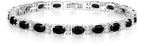 EVER FAITH Damen Full Bling Zirkonia Elegant Armband Armkette Schwarz Silber-Ton