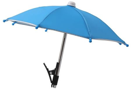 BaotyJie Paraguas para teléfono, antideslumbrante, Resistente al, Impermeable, con Clip para Actividades al Aire Libre y fotografía, Azul