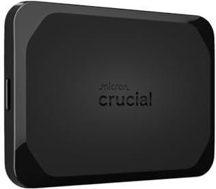 Crucial X10 4TB External Portable SSD Drive - Up to 2100MB/s, USB-C 3.2 Gen2, IP65 Dust and Water Resistant, External Solid State Drive, Black - CT4000X10SSD9C02