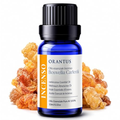 ORANTUS Olio Essenziale Incenso 10ml Alimentare Puro 100% Naturale – Frankincense Aroma Resinoso per Diffusore Aromaterapia Ambiente Massaggi