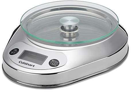 Cuisinart KML-KO3B Precision Chef Bowl Electronic Kitchen Scale, Silver, 2.5 x 7.4 x 9.25