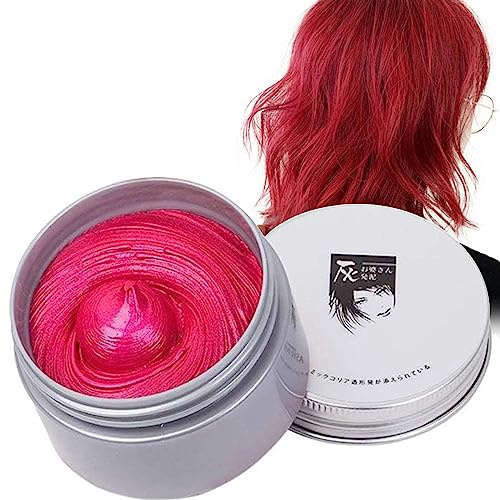 Cera para el cabello unisex cera pelo natural temporal se puede lavar una vez Aplicar a fiesta Cosplay Halloween-rojo
