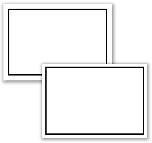 75 x set sorgsbestigande enskilda kort DIN A6 sorgekuvert DIN C6 – med svart sorgsram – 10,5 x 14,8 cm – tryckbar – kondoleset för tacksägelse sorg