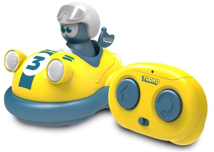 TOOKO | My First Bumper Remote Control Car | Yellow with Ejecting Figure | Pre-school Remote Control | Age 3 Years +