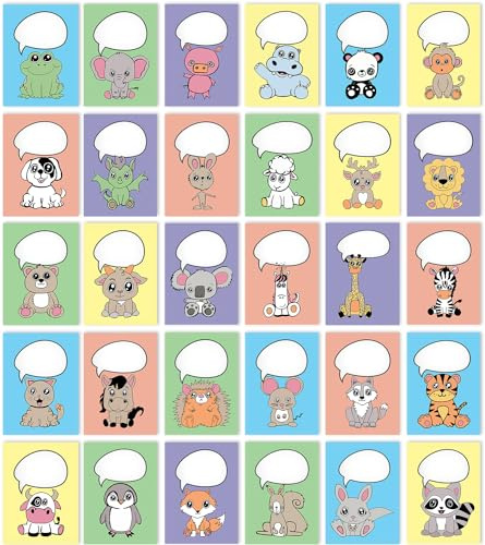 Stuff4 Fun A6 Animal Postcard Pack for Children, Teens & Students | Talking Animal Pack, Customisable Postcard Gifts for Pupils, Teachers, Parents, Kids, 148mm x 105mm Blank DIY Post Cards