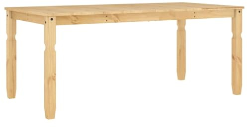 vidaXL Mesa de Comedor Corona Madera Maciza de Pino 180x90x75 cm, Mesa de Cocina, Muebles de Comedor, Mesa de Comedor de Granja, Mesa de Restaurante