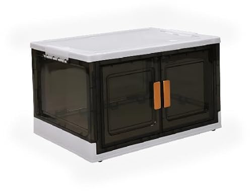 ABBAware 1er Set Aufbewahrungsbox mit Deckel, 71 Liter, jede Box stapelbar, faltbar mit Rollen zum mühelosen Transport. Praktische Öffnung zu 3 Seiten, Stapelbox aus PP-Kunststoff