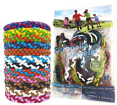 Braccialetto anti-zanzare – Bracciali repellente per zanzare, protezione naturale della menta, adatto per bambini adulti, interni ed esterni, 12 pezzi