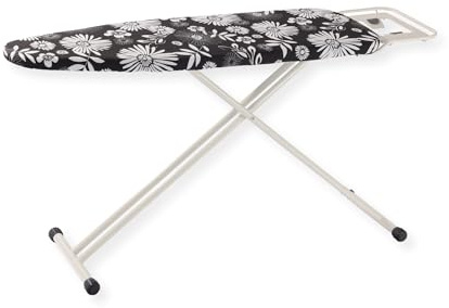 SensaHome Strykbord - Hopfällbart Strykbord med Strykjärnshållare - 120x38 cm - Blommönster