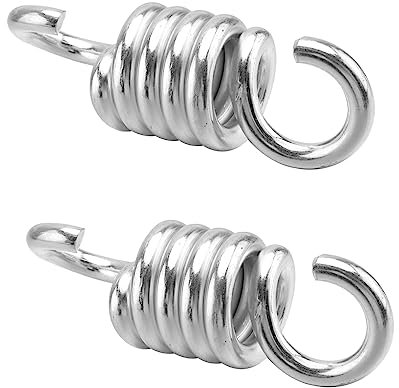 GALPADA 2pezzi Molla Sedia Sospesa Acciaio Inossidabile Carico Molla Dondolo Portico Antirumore Resistente Oscillante Per Amaca Sedia Appesa