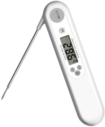 COOPHYA Termómetro Digital para Barbacoa con Larga Resistente al Agua Lectura Instantánea para Carne Pescado Bebidas y Biberones para Aficionados la Cocina y Bbq