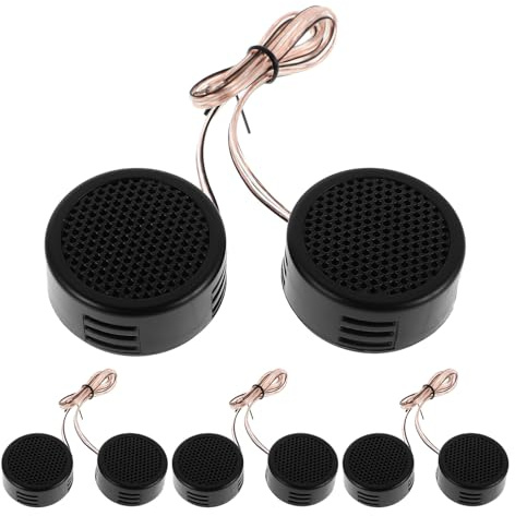 Lurrose 4 Paires de Tweeters à Dôme pour Haut-Parleur de Voiture Haut-Parleur à Pavillon Automobile Accessoires Audio Compatibles Aigus Clairs et Précis Réparation et Amélioration