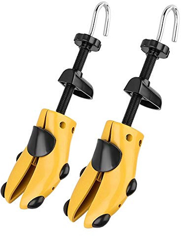 PIQIUQIU Juego de 2 hormas para zapatos de plástico ajustables de 4 vías, con resorte en espiral de metal y accesorios para hombre y mujer, apto para la UE 40-47