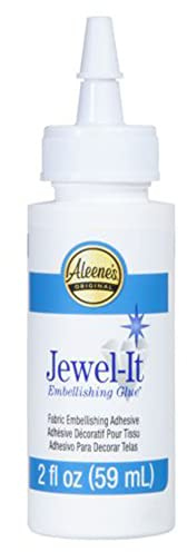 Aleene's Jewel-It Embellishing Glue, Clear for Gems, Sequins, and Rhinestones, 2 fl oz
