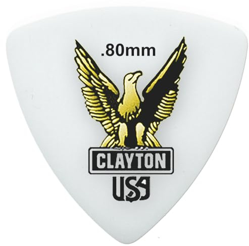 Title: CLAYTON Acetal Rounded-Triangle Shape 0.80mm ā RT80 (72 Picks Per Pack) Guitar Picks ā Ultra Durable Anti-Slip Guitar Pick for Electric, Acoustic, & Bass ā Warm and Clear Tones