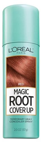 L'Oreal Paris Magic Root Cover Up Gray Hair Spray, 100% Gray Hair Coverage with Buildable, Lightweight, Transfer-Resistant, and Temporary Formula, Ammonia-Free, Red, 2 oz (1 Count)