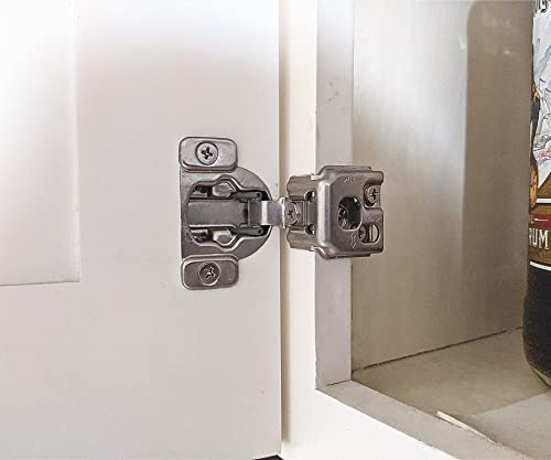 Soft Close 1-1/4 Overlay Cabinet Hinge Cabinet Kitchen Hardware Kitchen Cabinet Door Hinges with Screws 105 Degree 6 Ways 3 Cam Adjustment
