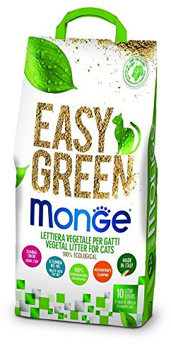 Monge lettiera Easy Green Gatto Gatti furetti rettili Cat 10 Litri biodegradabile WC