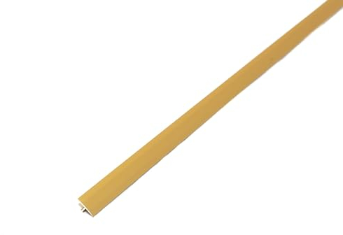 Dalsys T-Profil, Übergangsprofil 100cm x 13mm Bodenprofil aus eloxiertem Aluminium, Gold
