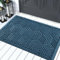 Yimobra Door Mat，Water Absorption rubber mat， Non Slip, Resist Dirt, Water Absorption, Easy Clean, 75x43 cm, Blue